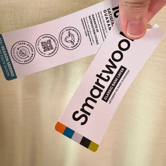 Smartwool Merino Wool Long Sleeve Base Layer Top Cream Natural Womens 1X NWT - Picture 3 of 13